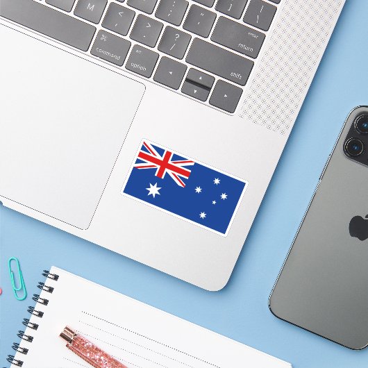 Sticker Drapeau australien (Ordinateur portable avec iPhone)