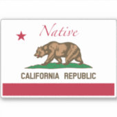 Sticker Drapeau autochtone de Californie (Devant)
