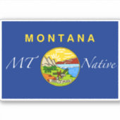 Sticker Drapeau autochtone du Montana (Devant)