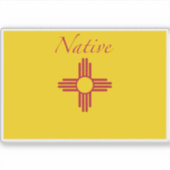 Sticker Drapeau autochtone du Nouveau-Mexique (Devant)