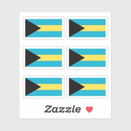 Sticker Drapeau bahaméen (Feuille)