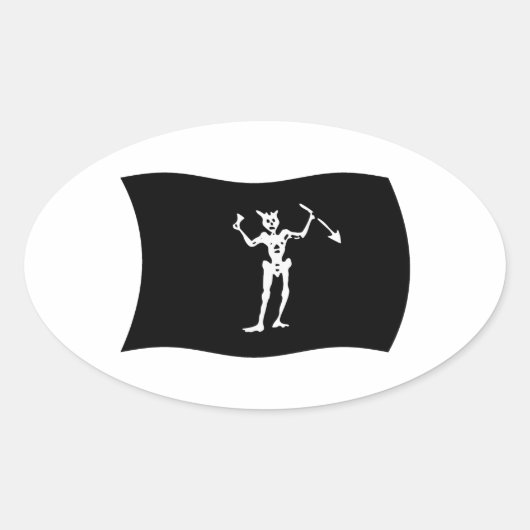 Sticker Drapeau Barbe Noire (Devant)