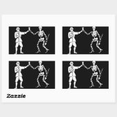 Sticker Drapeau Bartholomew Roberts Pirate (Feuille)