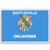Sticker Drapeau Bartlesville Oklahoma (Devant)