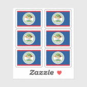Sticker Drapeau bélizien (Feuille)
