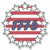 Sticker Drapeau Betsy Ross 13 étoiles Drapeau américain 17 (Devant)