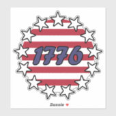 Sticker Drapeau Betsy Ross 13 étoiles Drapeau américain 17 (Feuille)