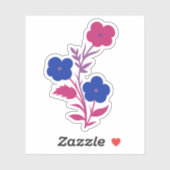 Sticker Drapeau Bisexuel subtil (Feuille)