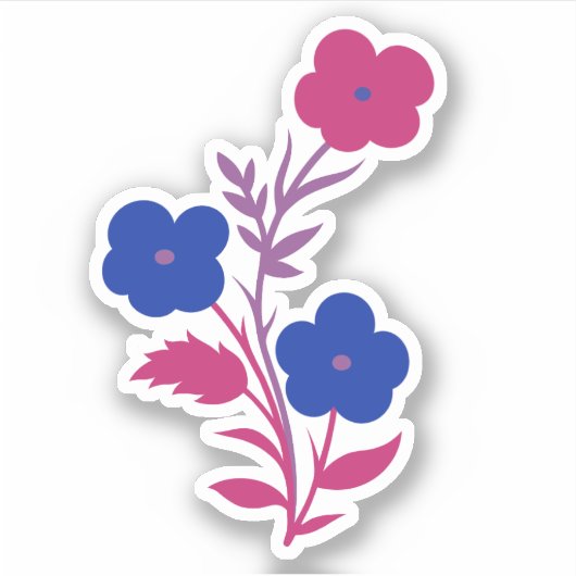 Sticker Drapeau Bisexuel subtil (Devant)