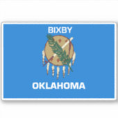 Sticker Drapeau Bixby Oklahoma (Devant)