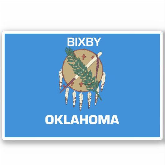 Sticker Drapeau Bixby Oklahoma (Devant)