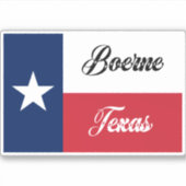 Sticker Drapeau Boerne Texas (Devant)