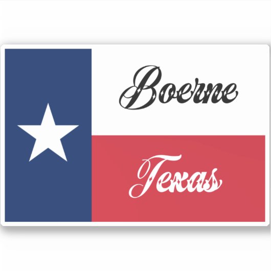 Sticker Drapeau Boerne Texas (Devant)