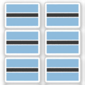 Sticker Drapeau Botswana Collection pack de 6 (Recto)