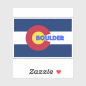 Sticker Drapeau Boulder Colorado (Feuille)