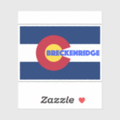 Sticker Drapeau Breckenridge Colorado (Feuille)