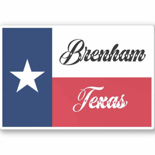Sticker Drapeau Brenham TX (Devant)