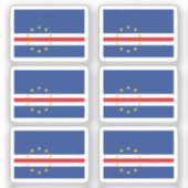 Sticker Drapeau Cabo Verde Collection pack de 6 (Recto)