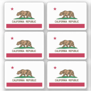 Sticker Drapeau californien, drapeau étatique américain