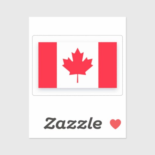 Sticker Drapeau canadien. CANADA. (Feuille)