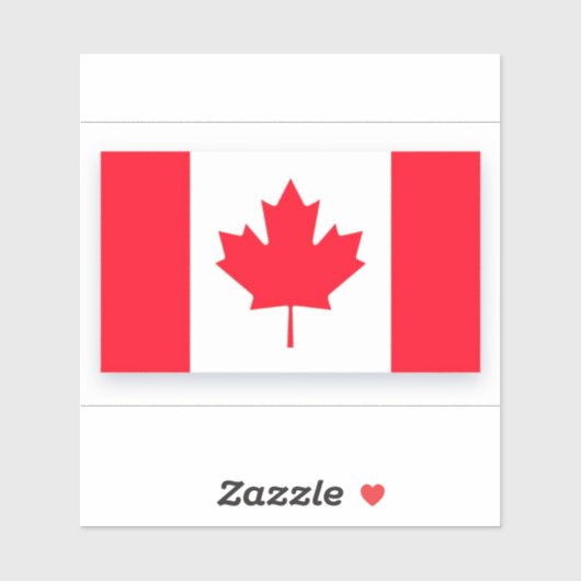 Sticker Drapeau canadien. CANADA. (Feuille)