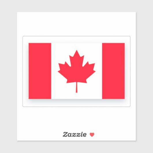 Sticker Drapeau canadien. CANADA. Taille Moyenne. (Feuille)