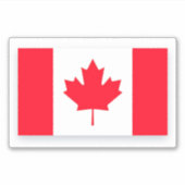 Sticker Drapeau canadien. CANADA. Taille Moyenne. (Devant)