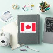 Sticker Drapeau canadien. CANADA. Taille Moyenne. (Couverture iPad)