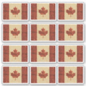 Sticker Drapeau Canadien écorce de bouleau (Devant)