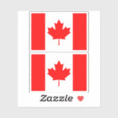 Sticker Drapeau canadien - ensemble de deux (Feuille)