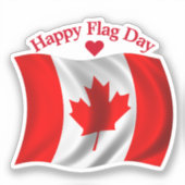 Sticker Drapeau canadien - Jour du drapeau du Canada (Recto)