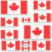 Sticker Drapeau canadien multiple (Devant)
