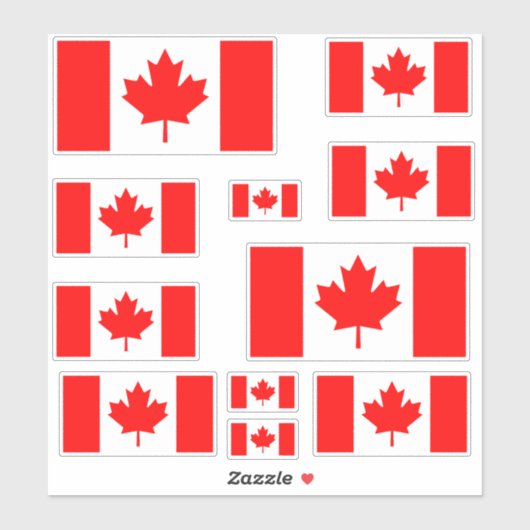 Sticker Drapeau canadien multiple (Feuille)