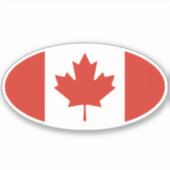 Sticker Drapeau canadien ovale (Devant)