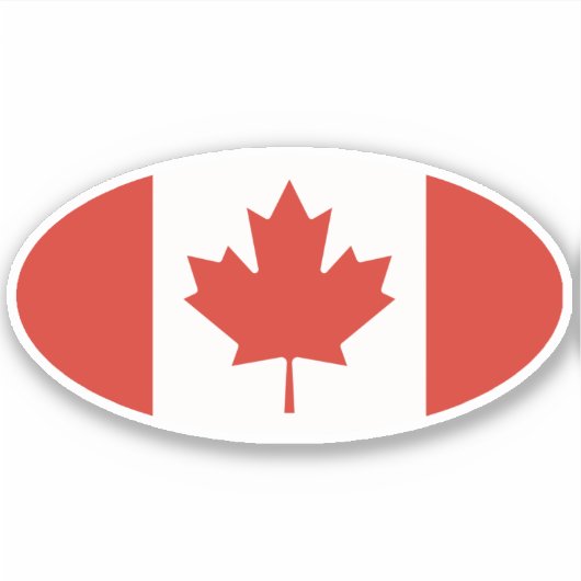 Sticker Drapeau canadien ovale (Devant)