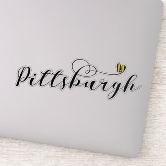 Sticker Drapeau cardiaque de Pittsburgh (Détail)