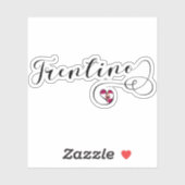 Sticker Drapeau cardiaque du Trentin, Province de Trente,  (Feuille)