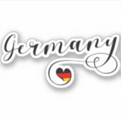 Sticker Drapeau cardiaque en Allemagne (Devant)