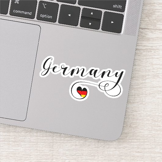 Sticker Drapeau cardiaque en Allemagne (Détail)