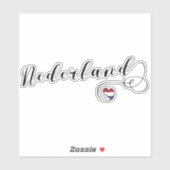 Sticker Drapeau cardiaque Pays-Bas Nederland (Feuille)