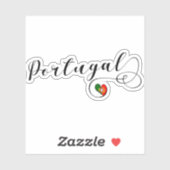 Sticker Drapeau cardiaque Portugal (Feuille)