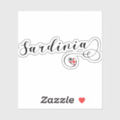 Sticker Drapeau cardiaque sarde, Sardaigne (Feuille)