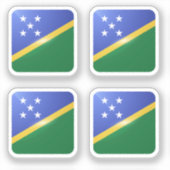 Sticker Drapeau carré des îles Salomon (Recto)