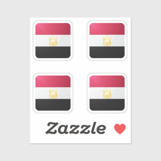 Sticker Drapeau carré égyptien (Feuille)