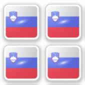 Sticker Drapeau carré slovène (Recto)