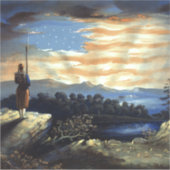 Sticker Drapeau céleste américain dans le ciel, Guerre civ (Devant)