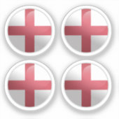 Sticker Drapeau Cercle Brillant d'Angleterre (Recto)