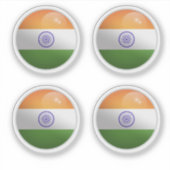 Sticker Drapeau Cercle Brillant d'Inde (Devant)
