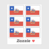 Sticker Drapeau chilien (Feuille)