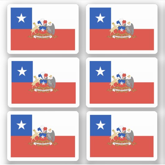 Sticker Drapeau chilien (Devant)